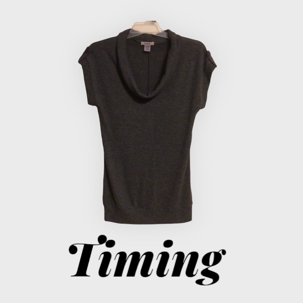 Timing Lightweight Hacci Sweater Cowl Neck